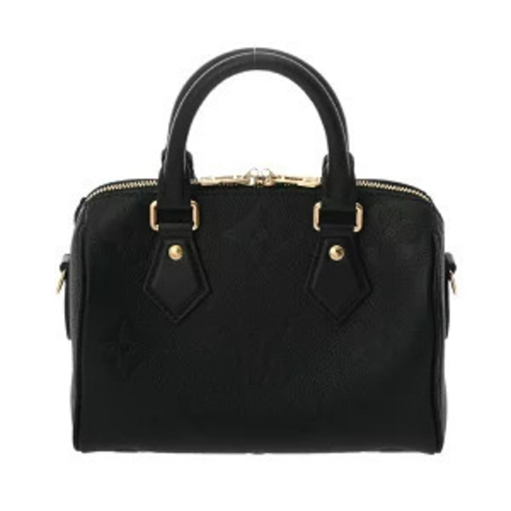 Louis Vuitton Empreinte Speedy Bandouliere Noir Black Leather Handbag